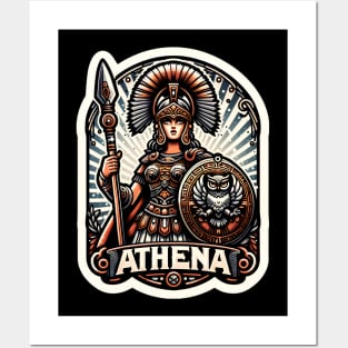 Athena: Majestic Greek Goddess of Wisdom and War Posters and Art